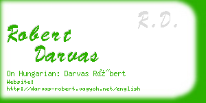 robert darvas business card